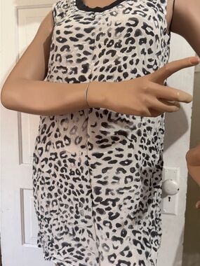 Vintage r Logan for Target silk Leopard Print Sleeveless Dress